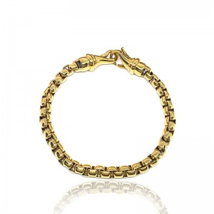 Moda europea y americana de acero inoxidable, chapado en oro, cadena de perlas, pulsera